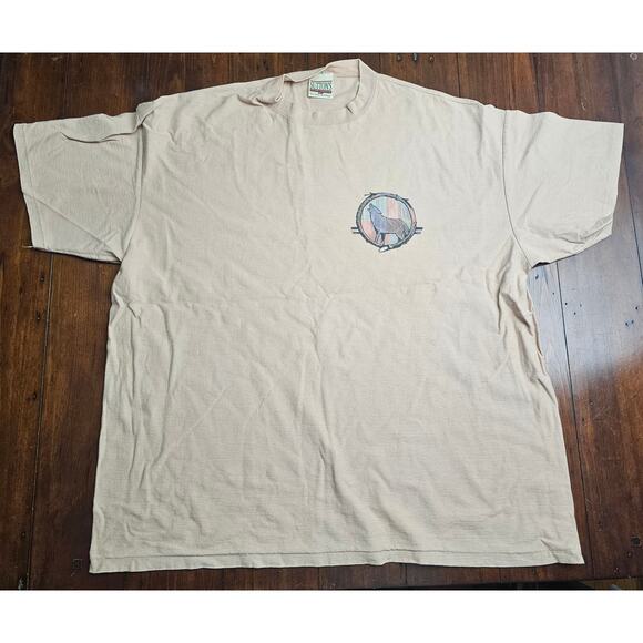 VINTAGE 90'S SINGLE STITCH WOLF/NATURE T‎ SHIRT XL - Picture 6 of 8